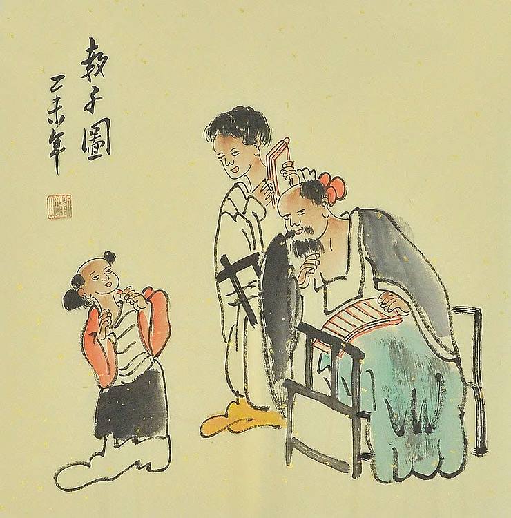 刘坤 国画人物小品