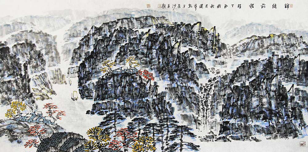 程建军山水画作品赏析:妙手绘出巴山美,家居装饰最适宜