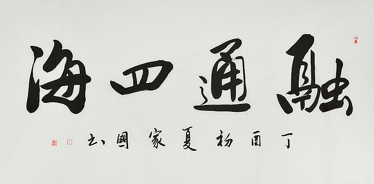 中国书协会员 韩家国 精品 融通四海 中堂