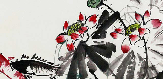当代著名画家 刘爱如 花鸟 国画