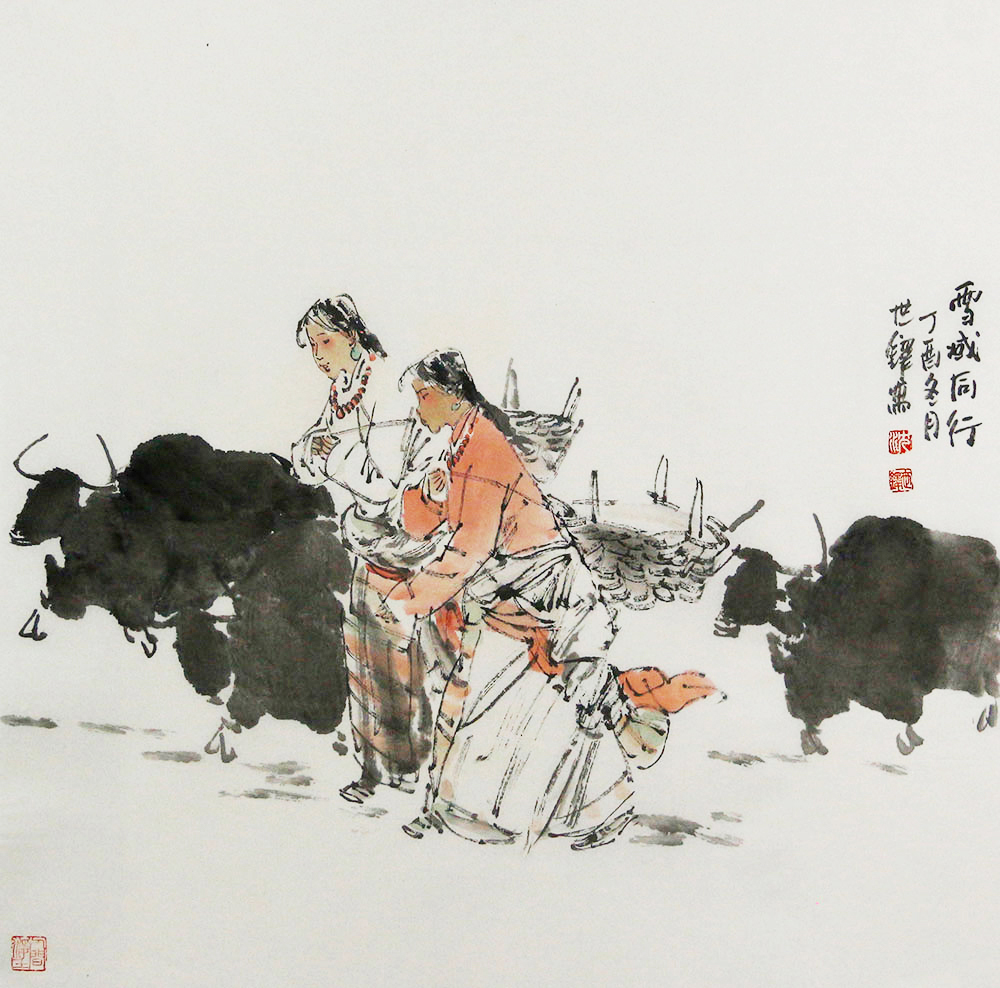 博宝·资讯 | 沈世铎国画人物作品赏析:色泽淡雅,情景