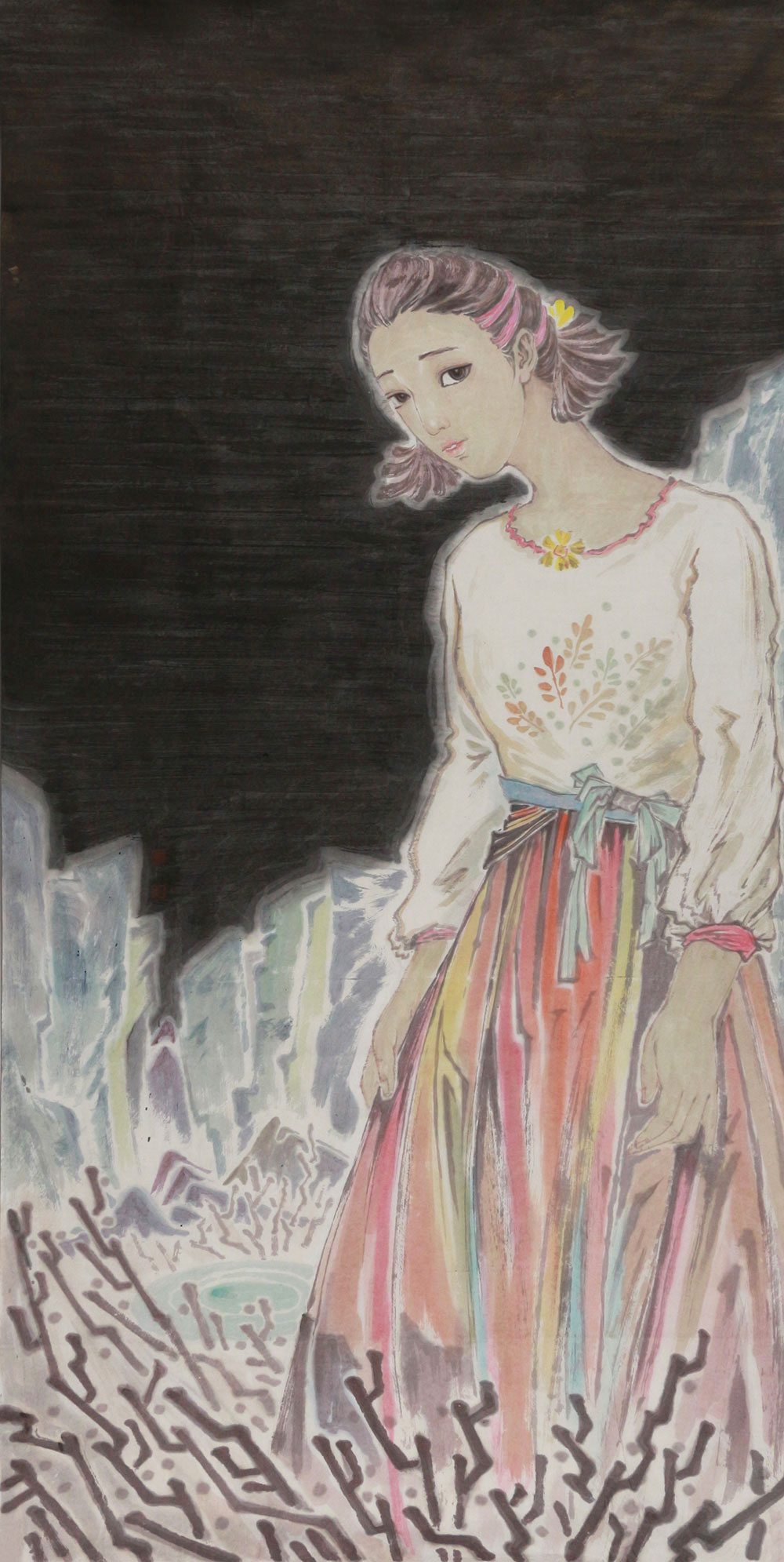 博宝·资讯 刘帅国画人物作品赏析:体现出生命与自然最本真状态
