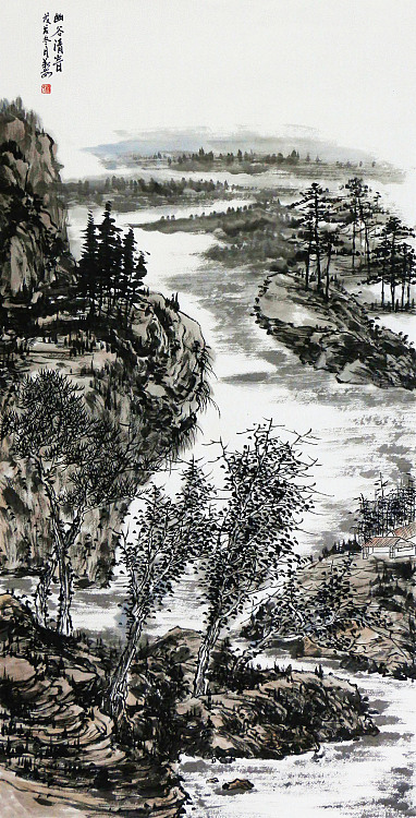 中国书画家协会理事 杨心如(杨薪茹) 山水 国画