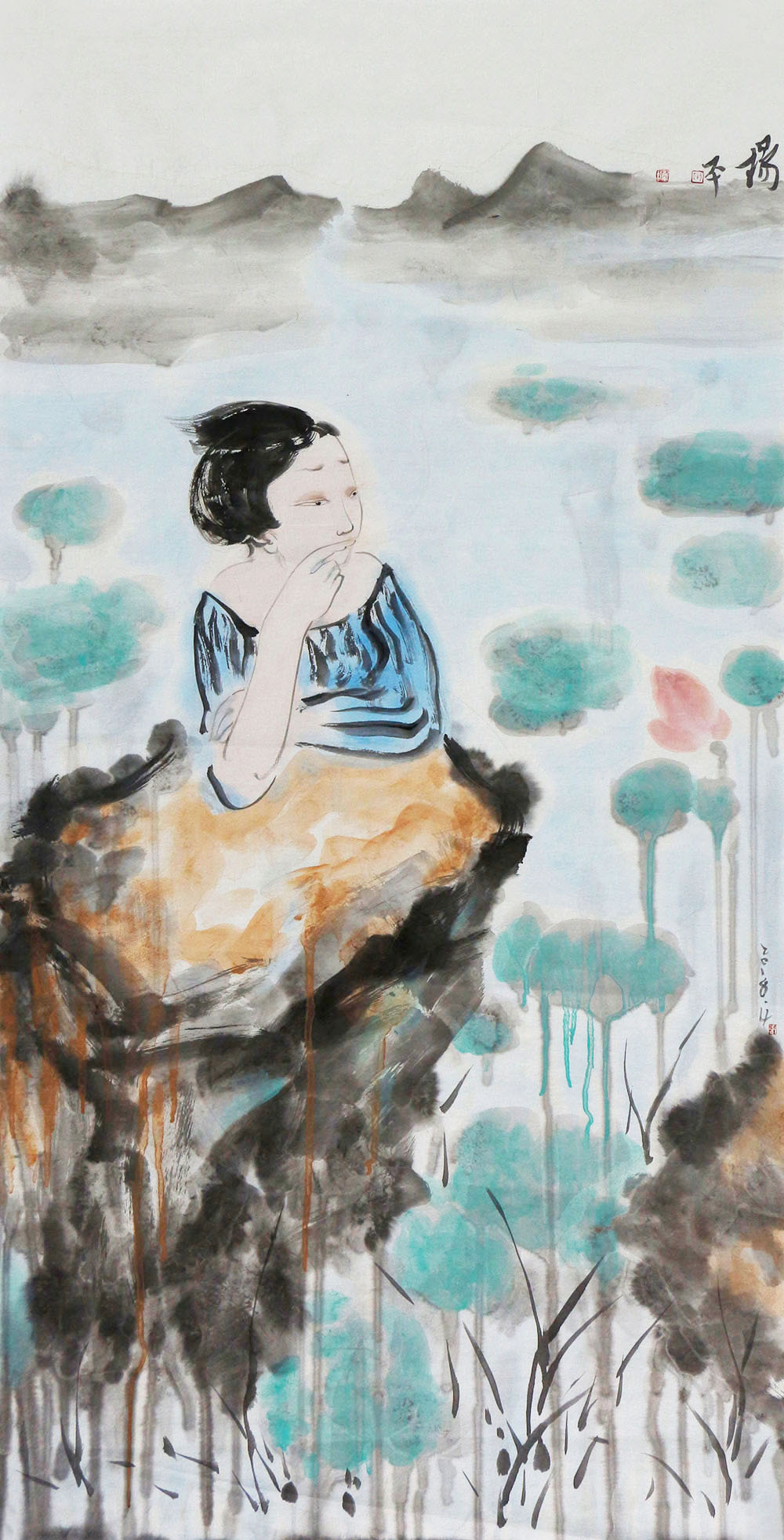 博宝·资讯 | 杨平国画人物作品赏析:追求简炼,锤炼造型,极富趣味性
