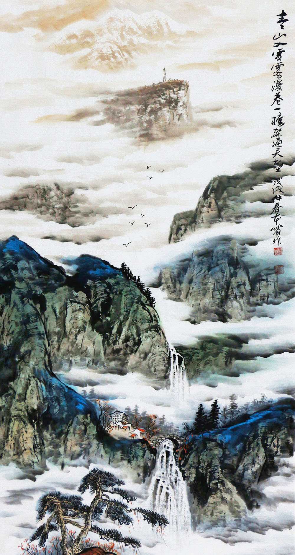 博宝·资讯 | 吕本宾国画山水作品赏析:气韵恢宏,江山如画