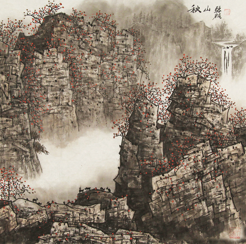 骆裕山水画作品赏析 | 风光旖旎 春花烂漫【博宝·资讯】