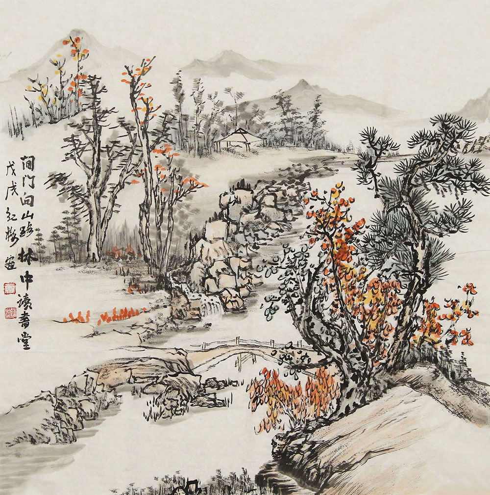 高红梅山水画作品赏析 | 赏心的艺术胜景,永恒的怀乡情愫【博宝·资讯