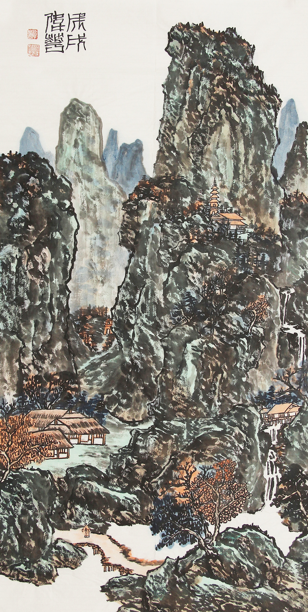 博宝资讯韩伟华国画山水作品赏析山水寄情思墨彩暖人心