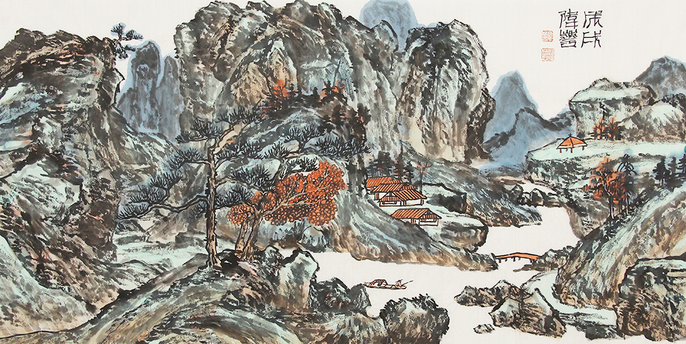 博宝·资讯 | 韩伟华国画山水作品赏析:山水寄情思,墨彩暖人心