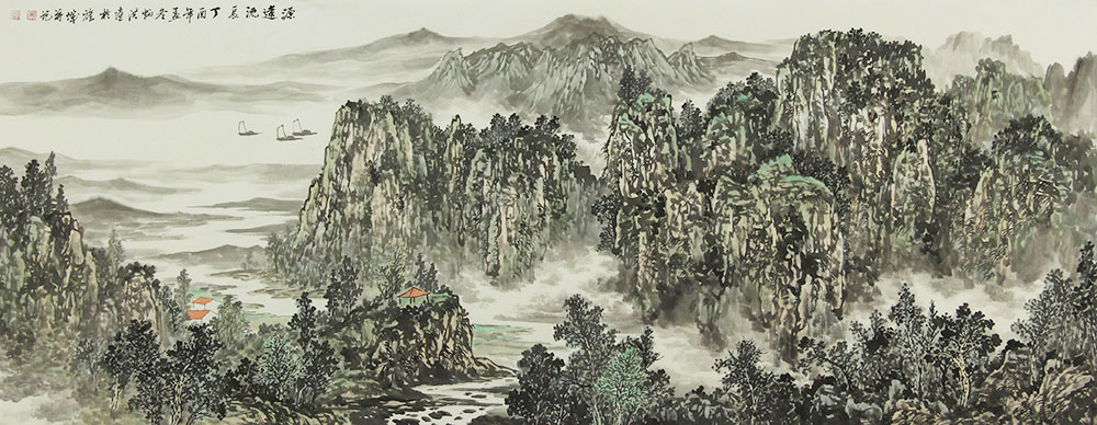 吴炳洪山水画作品赏析 | 赞美祖国大好河山【博宝·资讯】