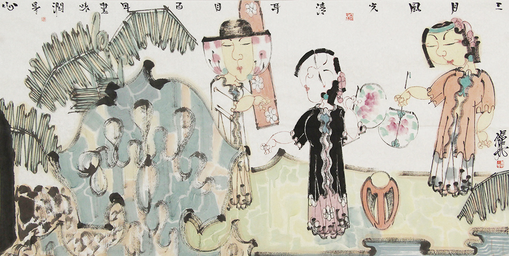 赵锦龙古典人物画作品赏析|古风悠悠资讯盎然【博宝情趣】-博宝情趣特色酒店预订无锡图片