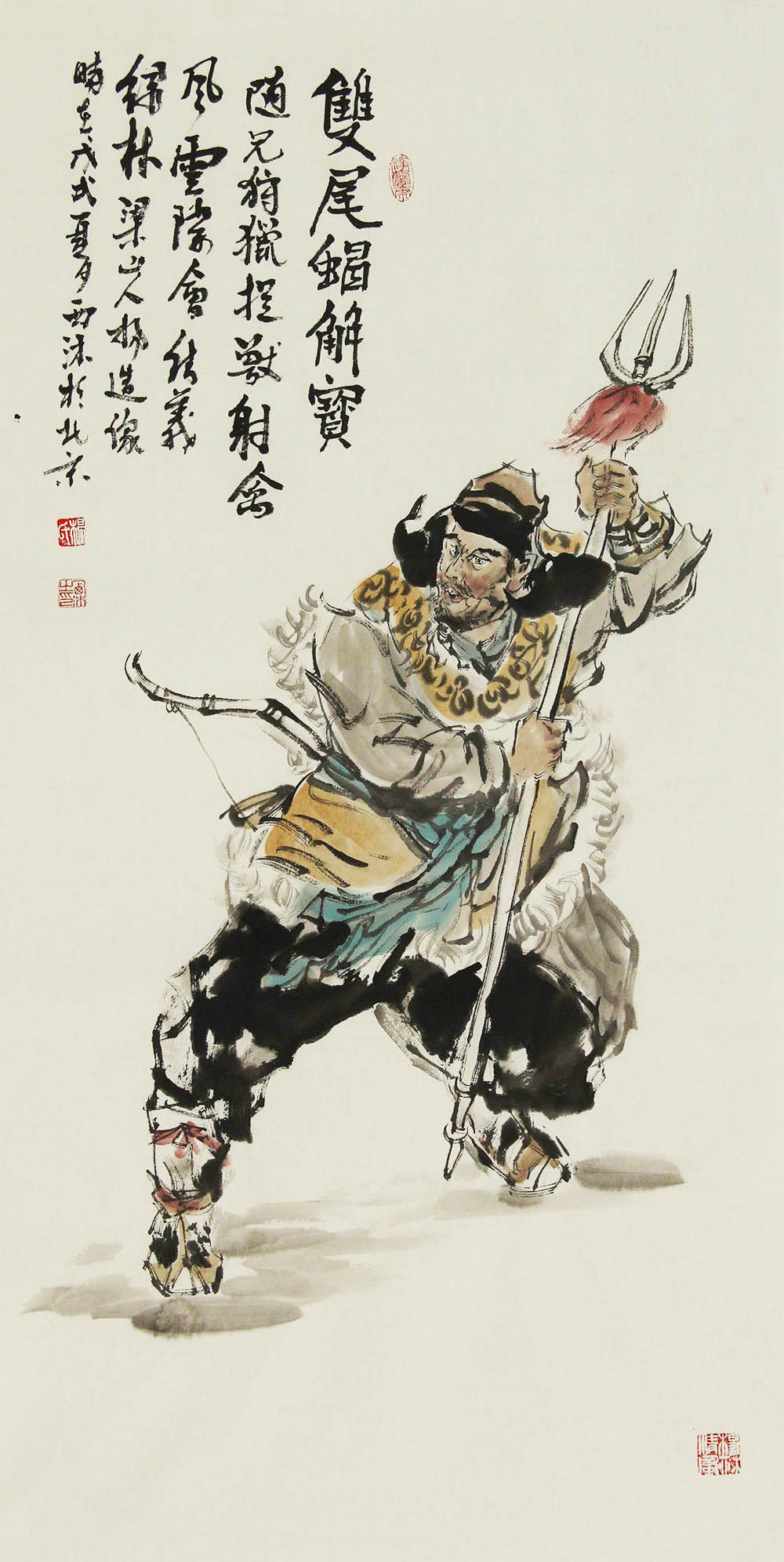 杨西沐人物画作品赏析 | 彰显国画的博大精深和凝重的
