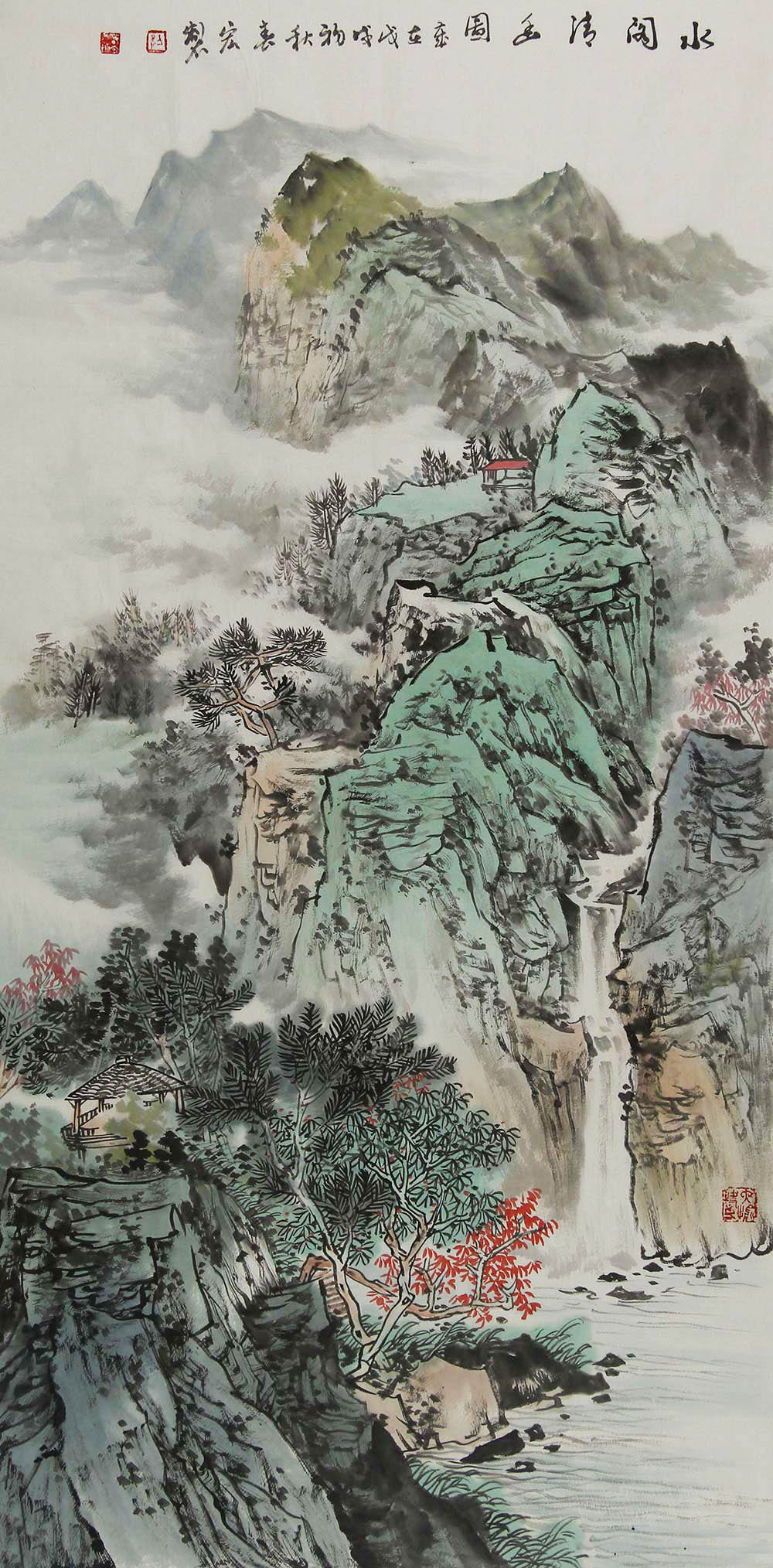 梁春宏山水画作品赏析 绚丽华彩的画卷,灵性笔墨的张扬【博宝·资讯