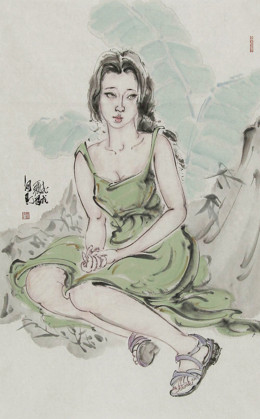 刘向明人物画作品赏析 | 通过唯美的绘画,将五彩缤纷的少女呈现在我们
