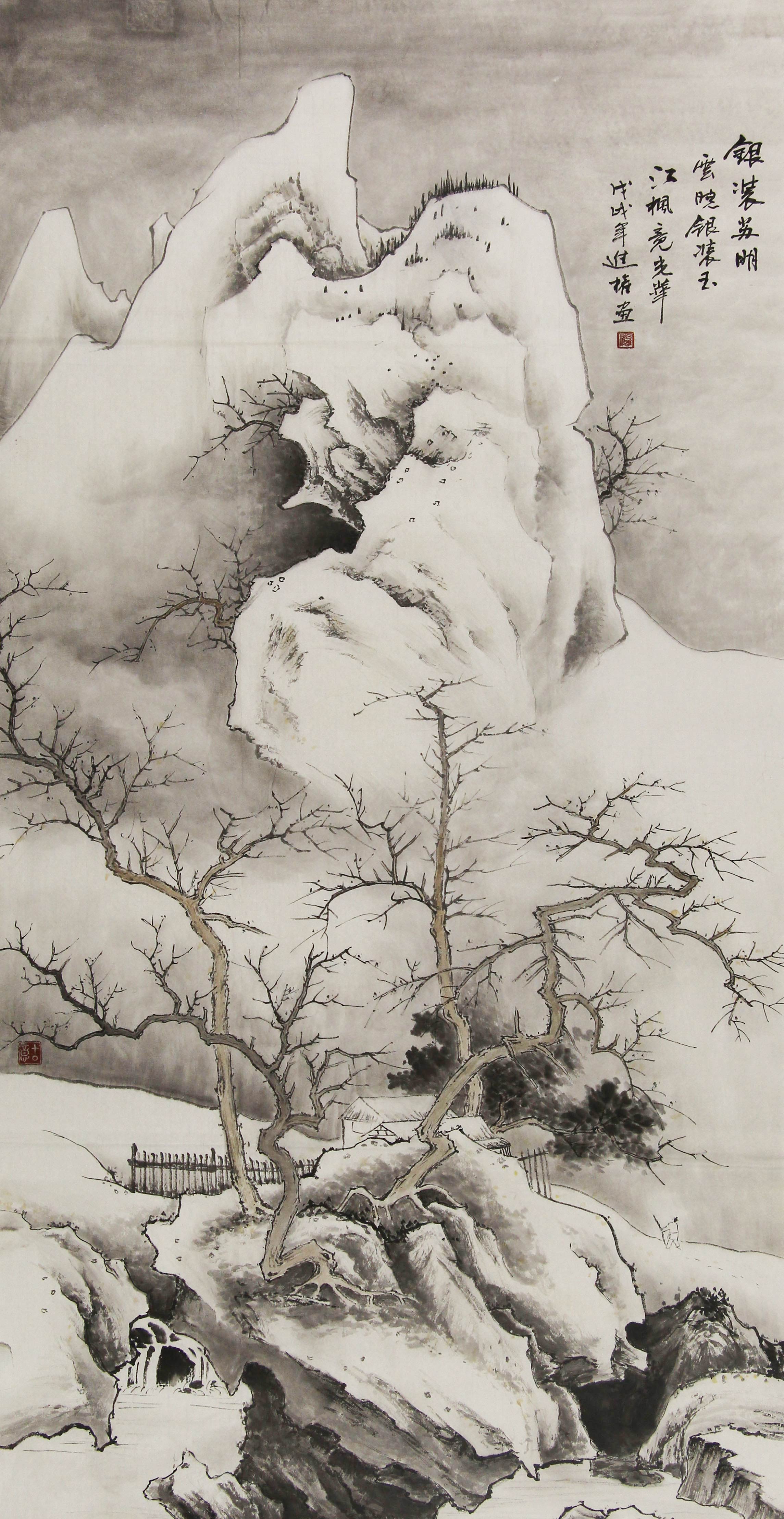 吕进权山水画作品赏析温婉秀雅古韵扑面博宝资讯