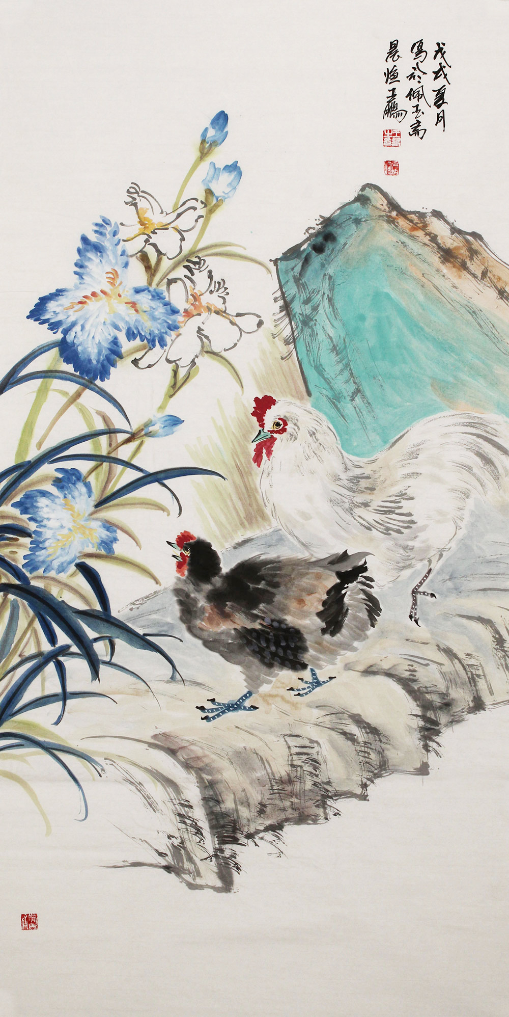 王鹏花鸟画作品赏析 | 画出花鸟之媚,用生动的色彩进行渲染,满目馨香