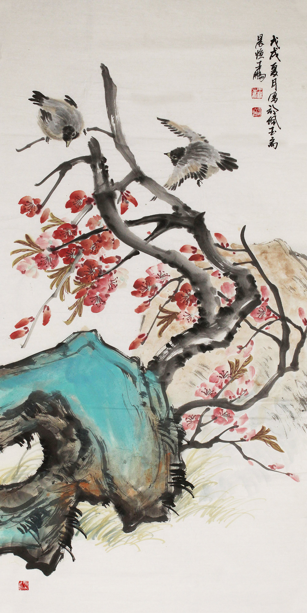 王鹏花鸟画作品赏析 | 画出花鸟之媚,用生动的色彩进行渲染,满目馨香