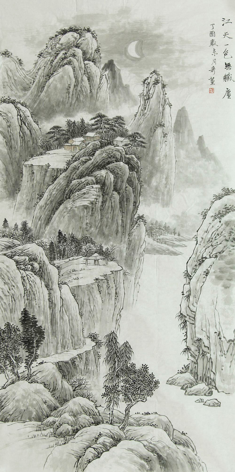 张月奇山水画作品赏析 | 梵音缭绕 宛若仙境【博宝·资讯】