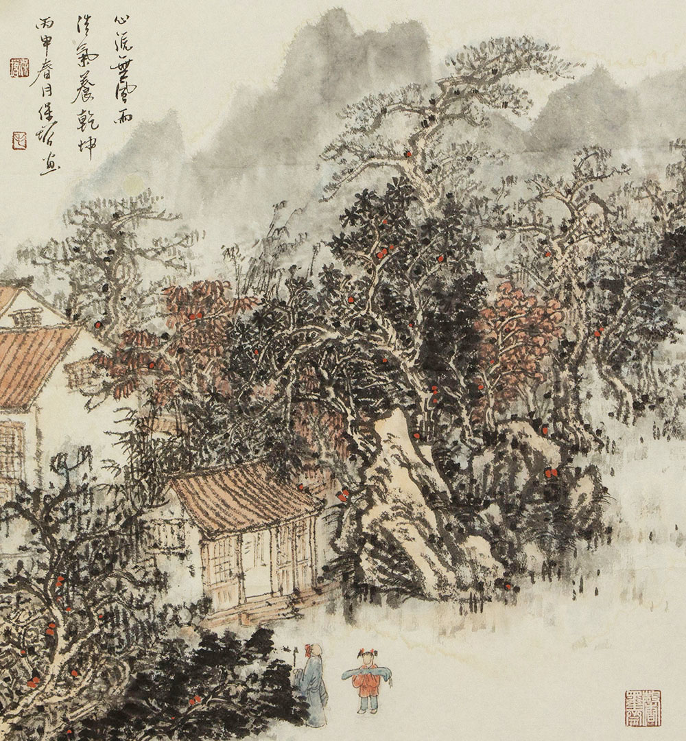 中国美术家协会会员 毛保增作品 设色纸本 镜心 49*54cm 18.