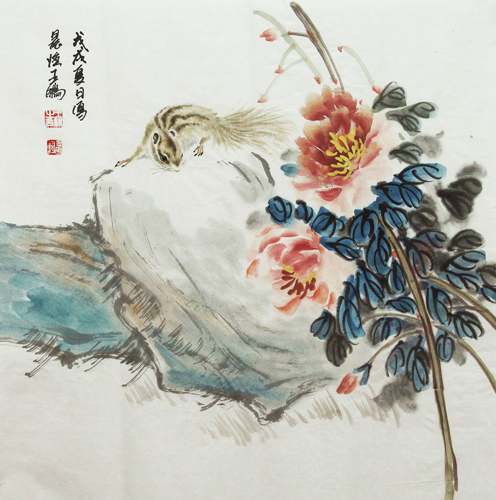 王鹏花鸟画作品赏析 | 清新自然,动感十足,用色华丽,颇富意趣【博宝