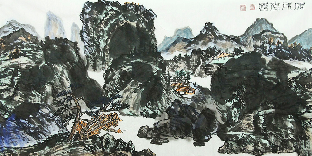 韩伟华山水画作品赏析 | 妙笔恣意 浑然天成【博宝·资讯】