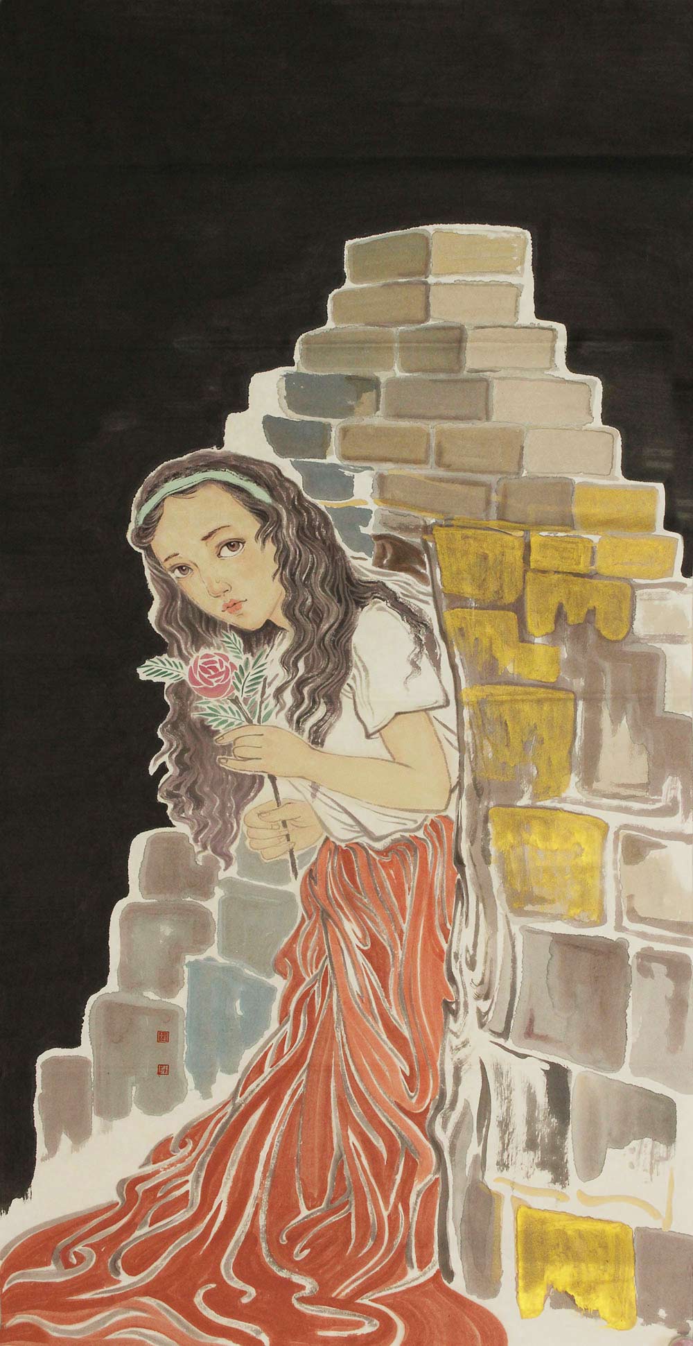 刘帅人物画作品赏析 线条简洁,对比强烈,形象优美,质朴迷人【博宝