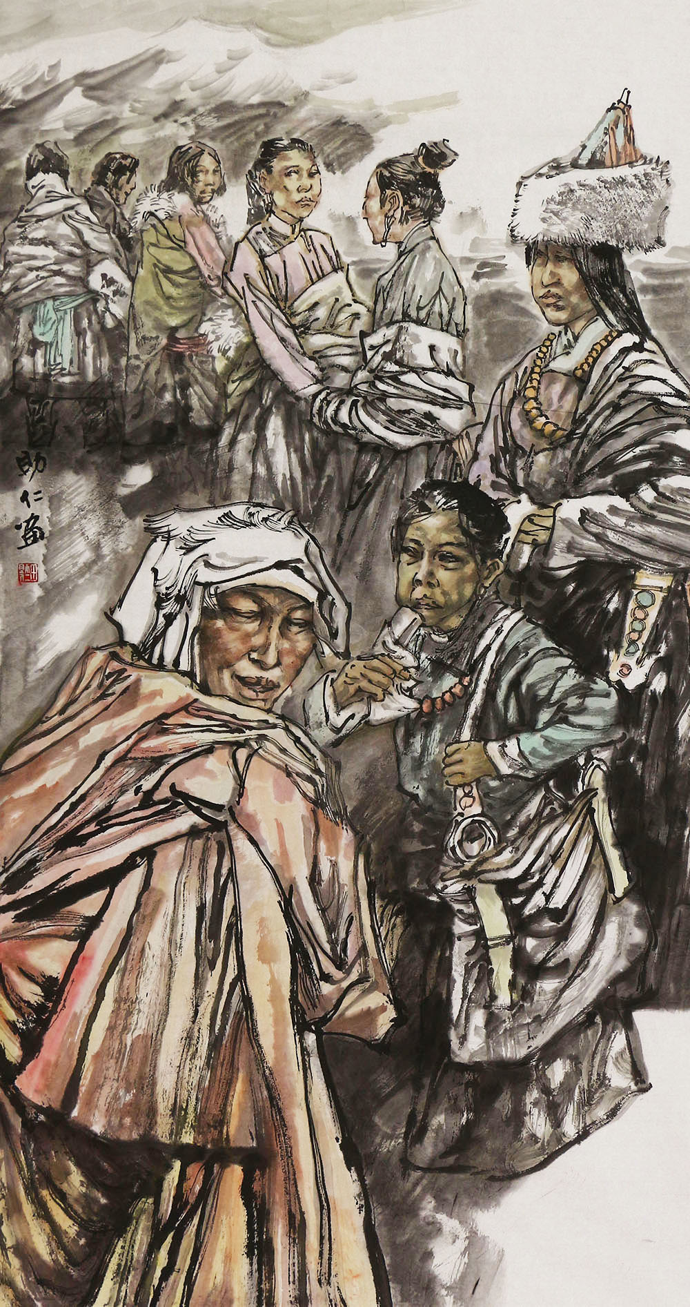 田助仁人物画作品赏析 | 劳动的赞歌 质朴的形象【博宝·资讯】