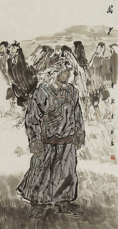 中国美协会员 付向宏 人物 国画   1979年4月生于内蒙古赤峰市巴林