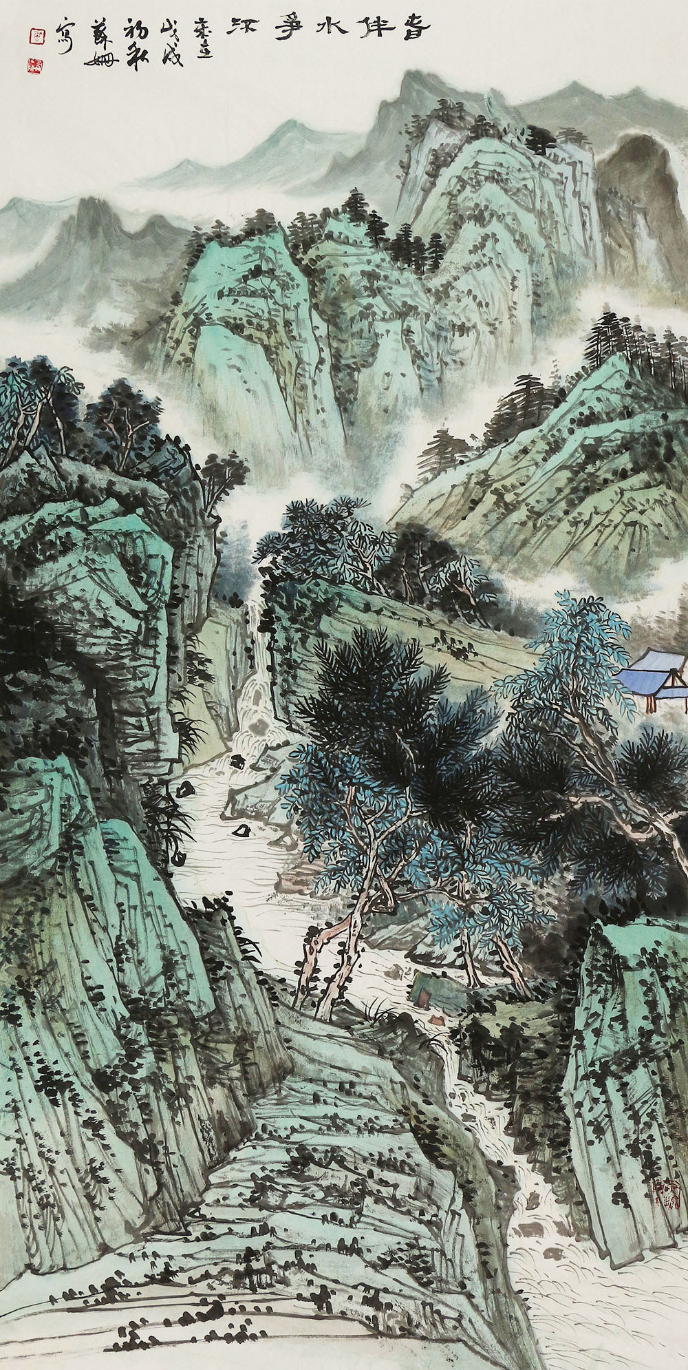 苏三秋山水画作品赏析 | 色彩对比强烈,自然气息浓郁,画面意境横生