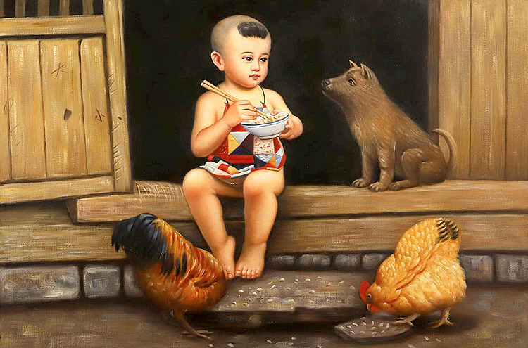 现代艺术家 邱雯林 纯手绘油画 人物油画经典推荐