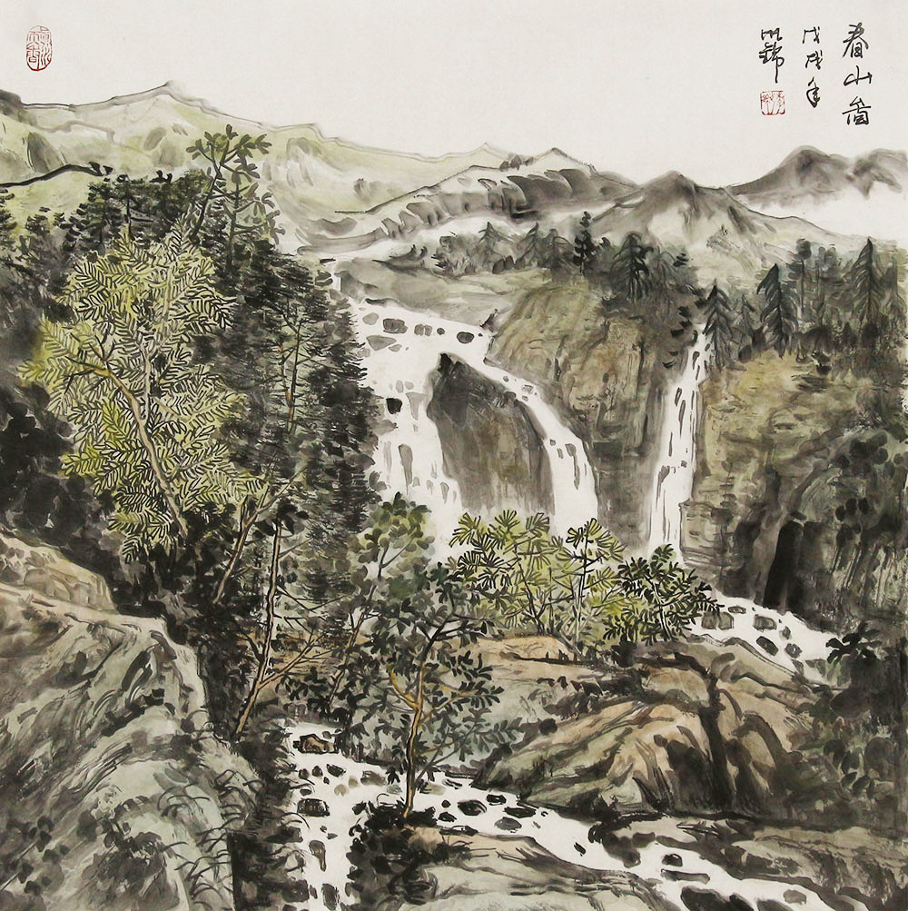 鲜活地绘画自然的风云变幻,重墨渲染,体现出人与自然的亲密融合【博宝•资讯】