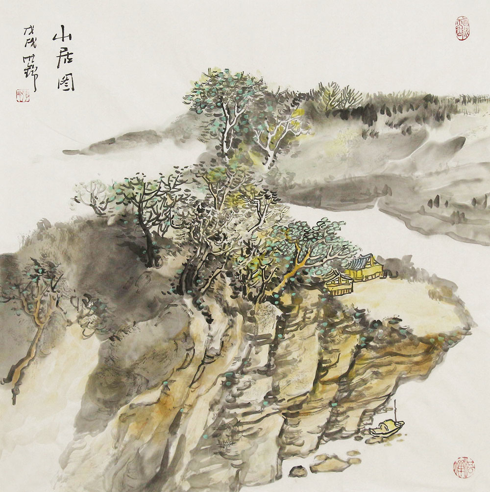 鲜活地绘画自然的风云变幻,重墨渲染,体现出人与自然的亲密融合【博宝•资讯】