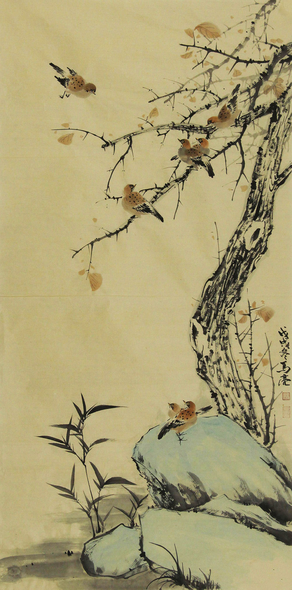 马亮花鸟画作品赏析 画家表现季节变幻,自然界无限清新雅趣,四季