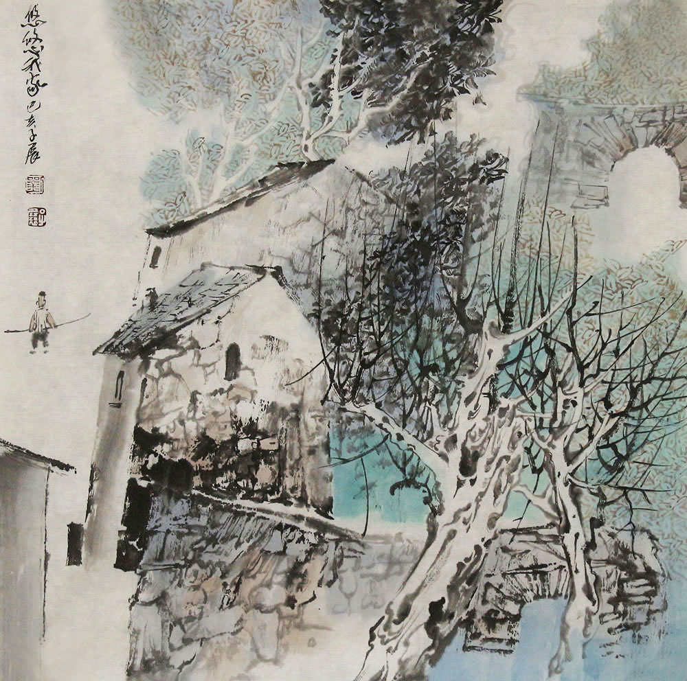 刘子展山水画作品赏析 | 画笔里的家乡,记忆中的乡愁