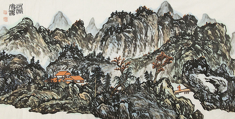 中国美术家协会会员 韩伟华 山水 国画