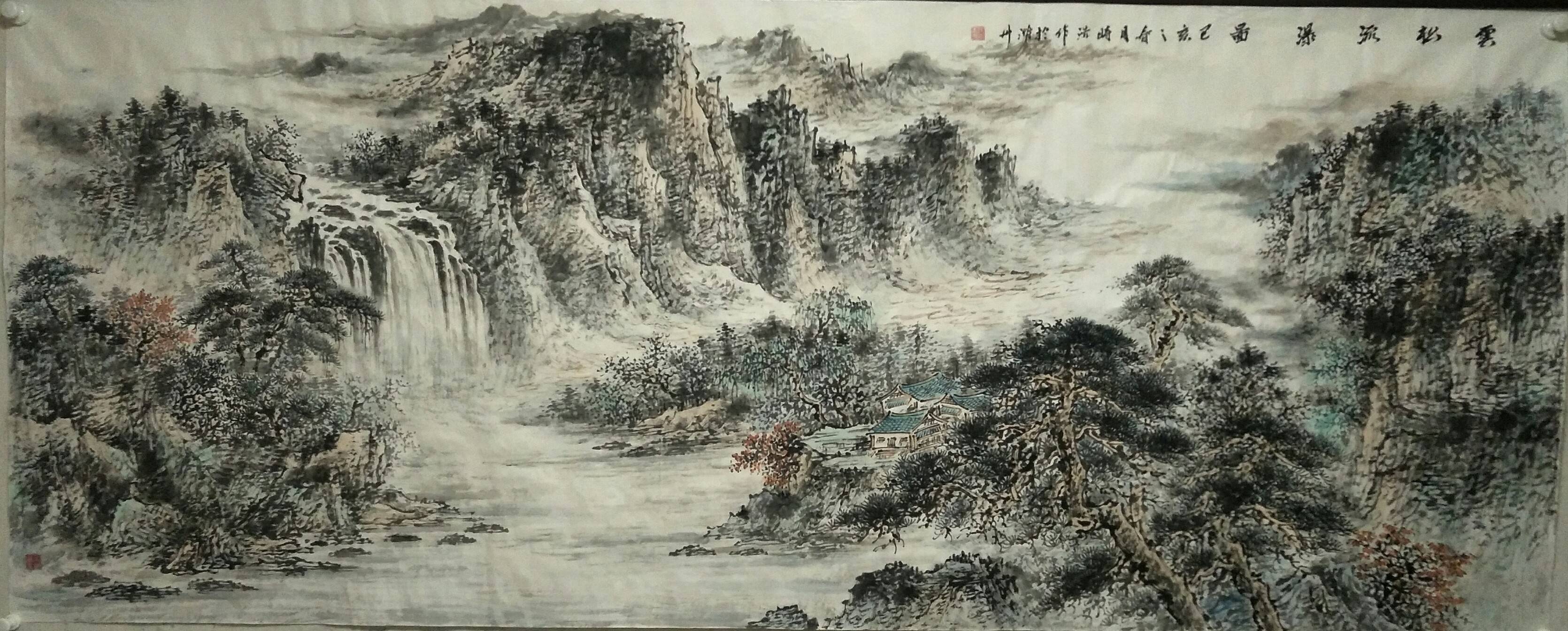 时浩山水画作品赏析 | 画面传达给我们崇山峻岭的壮阔