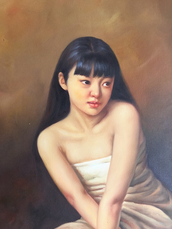 张嘉应手绘油画作品巜光影》