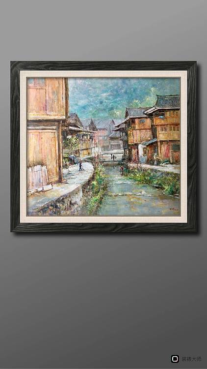 现代青年油画家梁峰油画作品【苗乡风情】