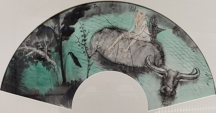 清华美院教授 戴顺治 秋水牧歌-国画-艺品万家