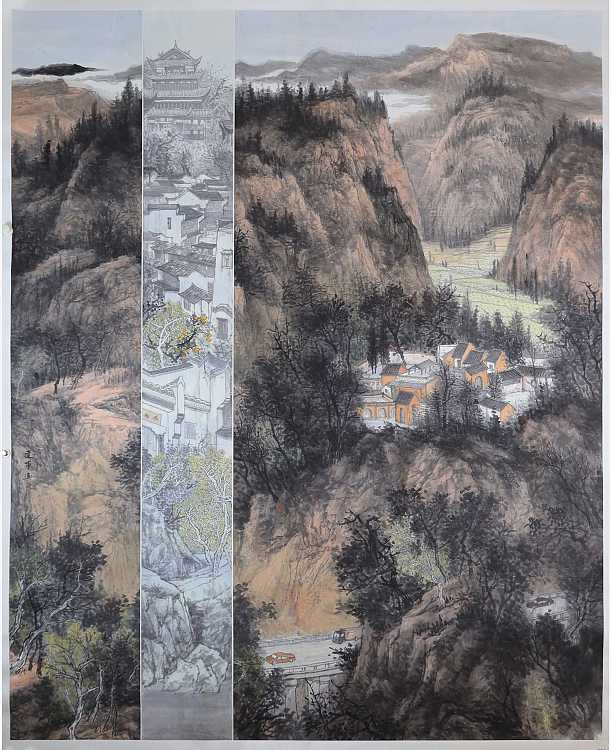 国展巨幅创作——中国山水画协会会员 夏建军山水画作品