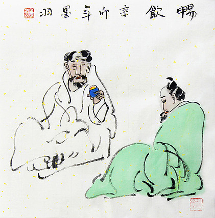 墨羽 国画人物小品