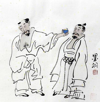 墨羽 国画人物小品