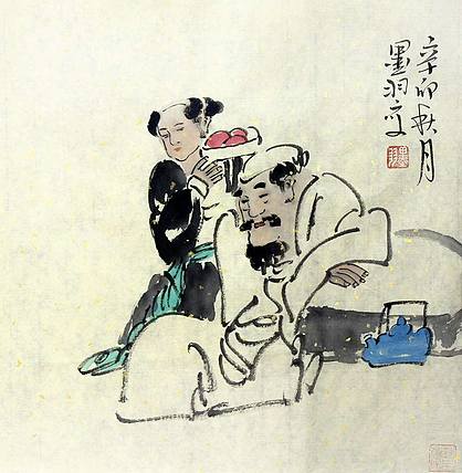 墨羽人物