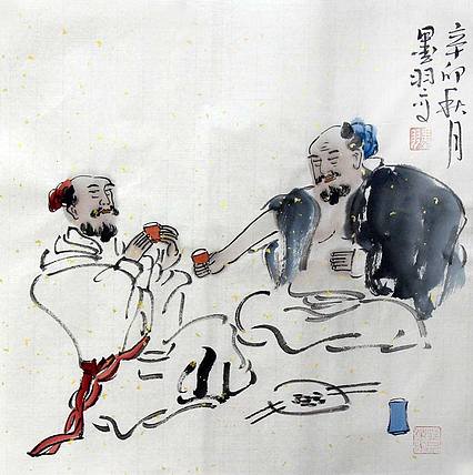 墨羽人物