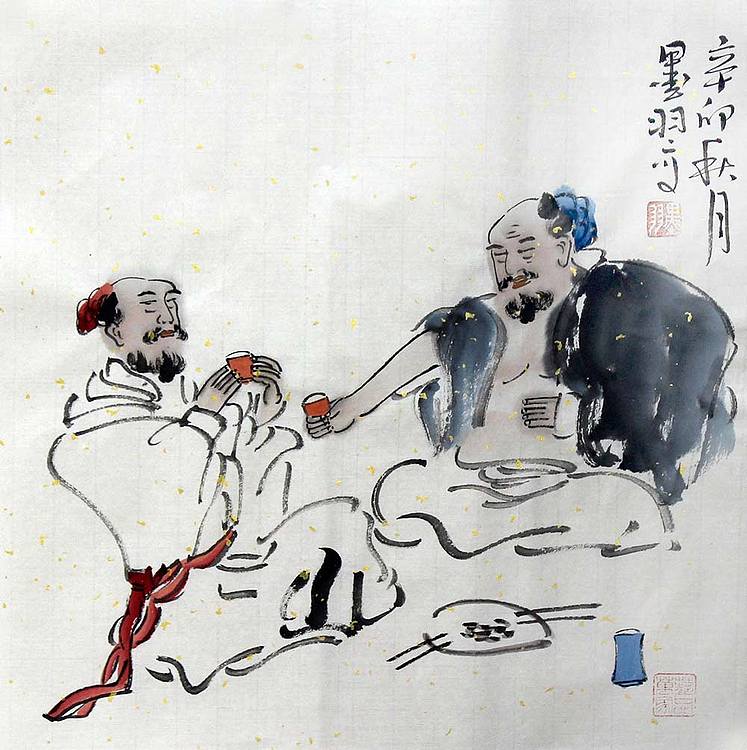 墨羽人物