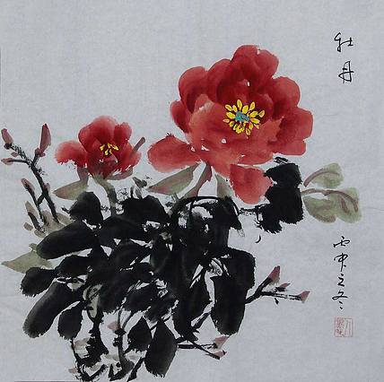 潍坊美协会员、 潘金松  花鸟