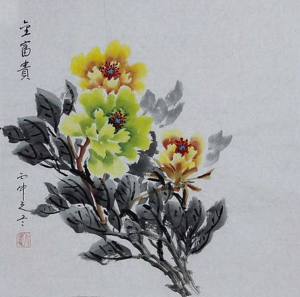 潍坊美协会员、 潘金松  花鸟