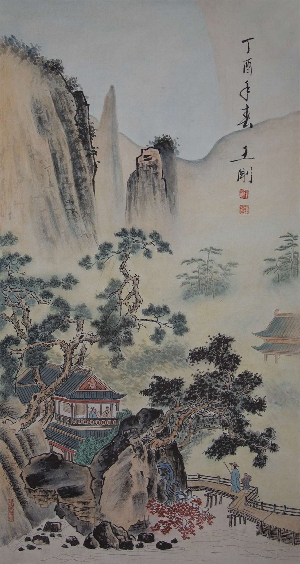 王刚国画山水赏析:大气磅礴,古色古香,笔墨老道,格调淡雅