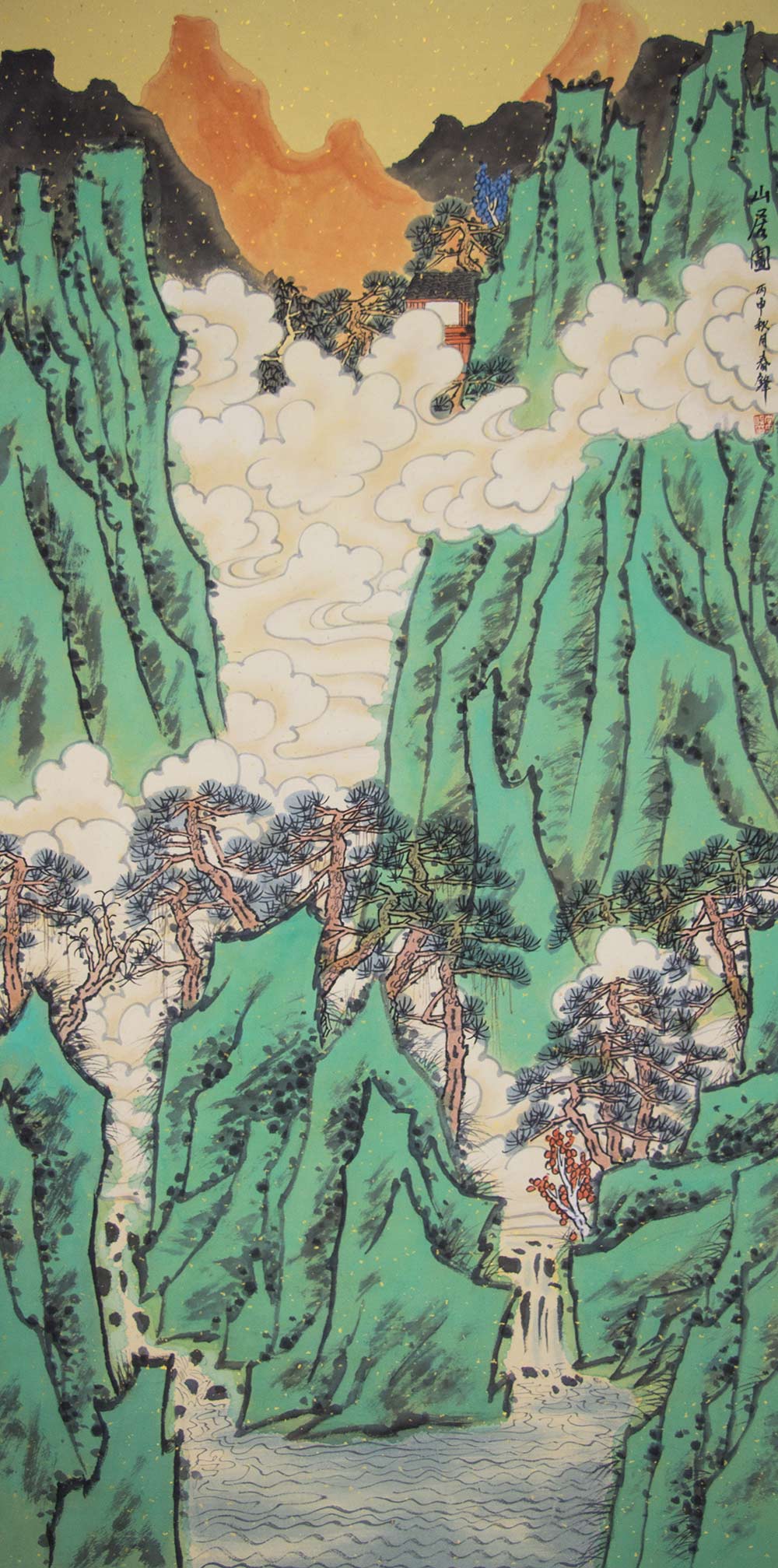 李春锋山水画赏析:朵朵祥云入眼,深深祝福入心