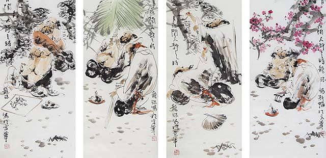 安徽美协会员 沈秀华 人物8 国画